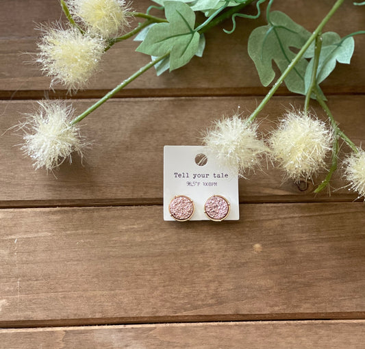 Madison, Druzy Stud Earrings