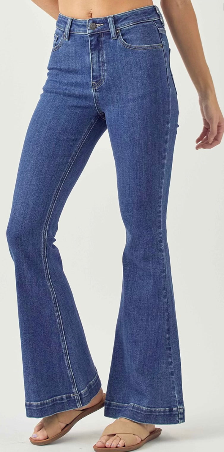 Lily,  Risen High Rise Flare Jeans