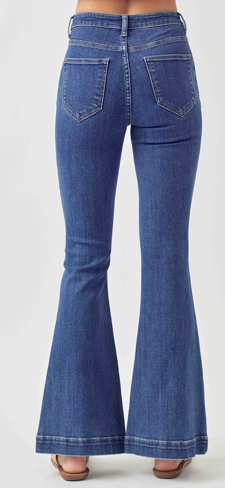 Lily,  Risen High Rise Flare Jeans